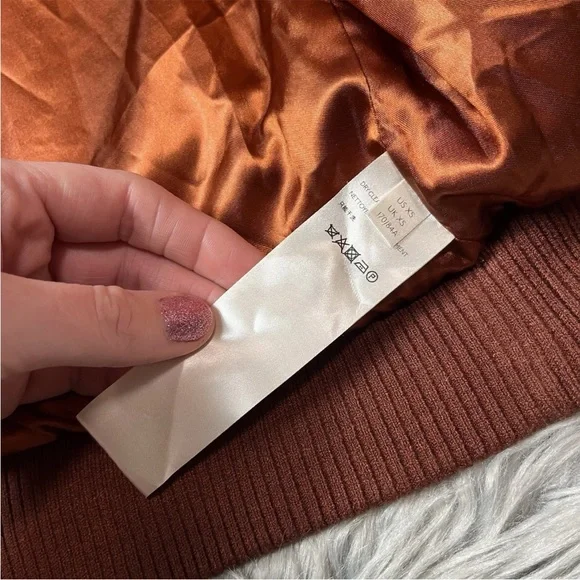 Anthropologie Plaid Teddy Fuzzy Bomber Jacket Size XS - Picture 9 of 14